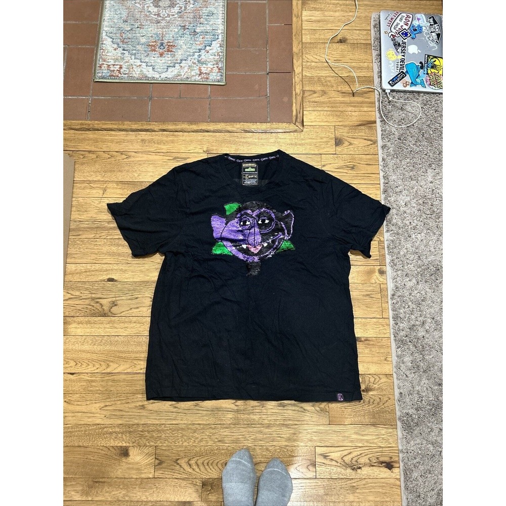 deKRYPTIC Sesame Street The Count Sequin T-Shirt Size 2XL
